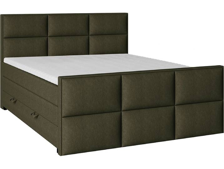 Boxspringbett EMPIRE grün 140x200cm halbfest