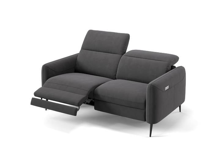 Stoff Sofa MESSINA 2-Sitzer Relaxgarnitur Moderne Design Couch