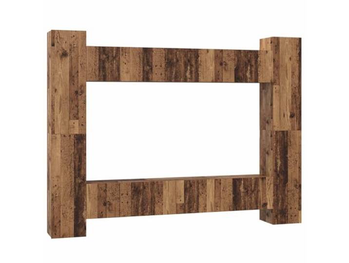 hliofuir TV-Schrank Hängend 10-tlg Set Altholz-Optik Holzwerkstoff Schafft freie Bodenfläche im Wohnzimmer durch flexible Wandmontage mit zehn Klapptüren für blickdichte Ordnung.