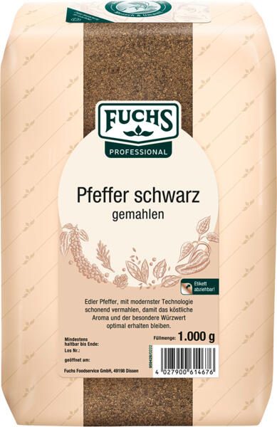 Fuchs Pfeffer schwarz gemahlen 1,0 kg 380788006