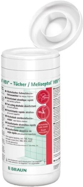 BBraun Meliseptol HBV Toalhetes Caixa 100 unidades