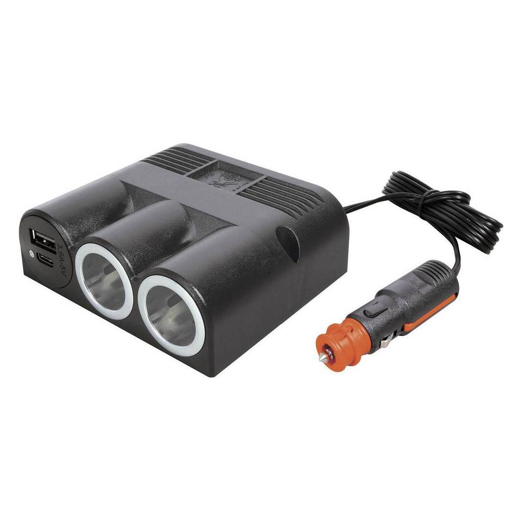 ProCar Steckdose Dreifachsteckdose mit USB C/A Doppelsteckdose (67345000)