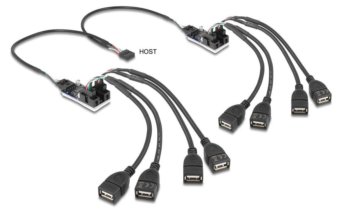 Delock USB 2.0 hub met 8 poorten