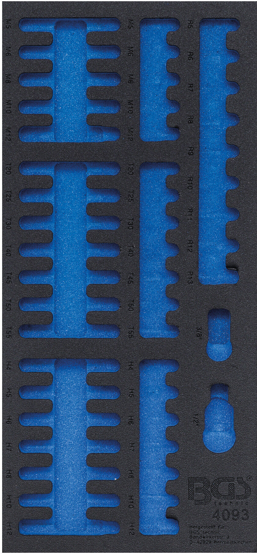 BGS Werkstattwageneinlage 1/3 4093-1, leer, für Art. 4093 ; BGS technic)