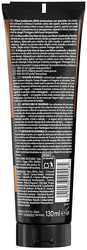 Syoss Color Glaze maschera colorata opacizzante effetto laminato #Rame