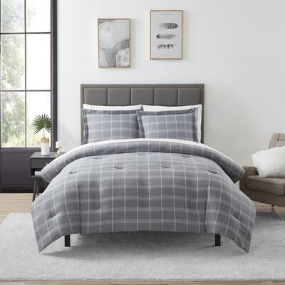 Sweet Home Collection 7 Piece Chambray Weave Bed in a Bag Set