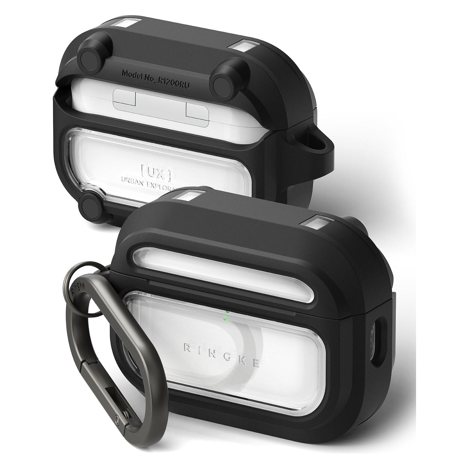 Ringke Ux Magnetisch Magsafe Apple Airpods Pro 3 Schwarz/Klar (Kopfhörer Hülle) (8800293859444)