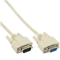 INLINE VGA Verlängerung, 15pol HD Stecker / Buchse, 1m