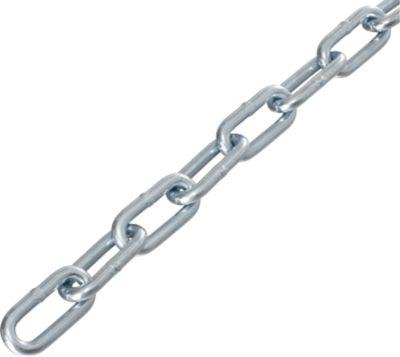 Absperrkette, ⌀ 6 mm x 10 m, für Innen- & Außenbereich, galvanisch verzinkt, rostfrei, silber