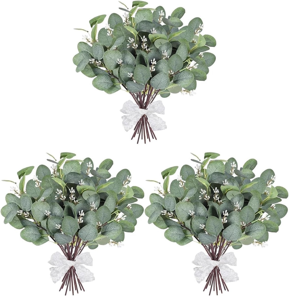 SnelShoppen 30 stuks kunstmatige eucalyptus takken voor decoratie, groen