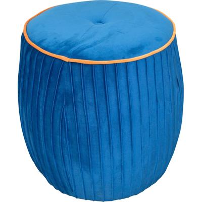 Hocker HOME AFFAIRE, blau, B:46cm H:47cm T:46cm, Samtbezug 100% Polyester, Hocker, Hocker