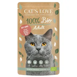 Cat's Love Adult Bio 100 Gramm Katzennassfutter 12 x 100 Gramm Rind