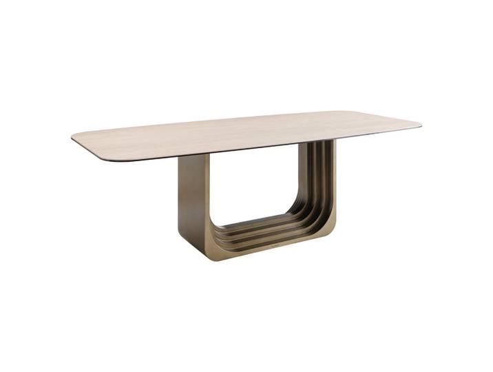 Esstisch Maxfield beige 230 cm, Keramik & Glas – Richmond Design