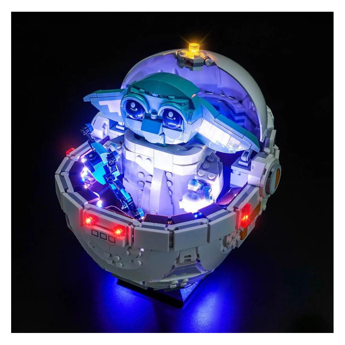 BrickBling LED Licht Set für LEGO Star Wars: Grogu in seiner Repulsorwiege (75403) (P80601)