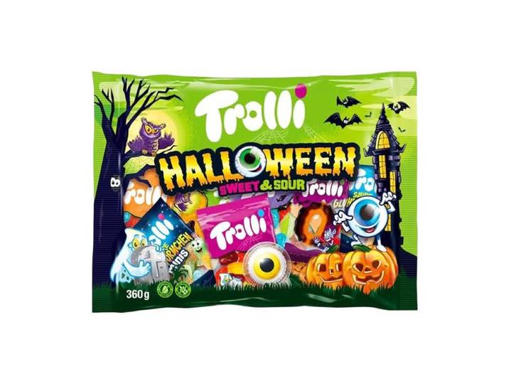 Trolli Bonbons gélifiés assortis aigres-doux Halloween Lot de 19 mini sachets 360 g