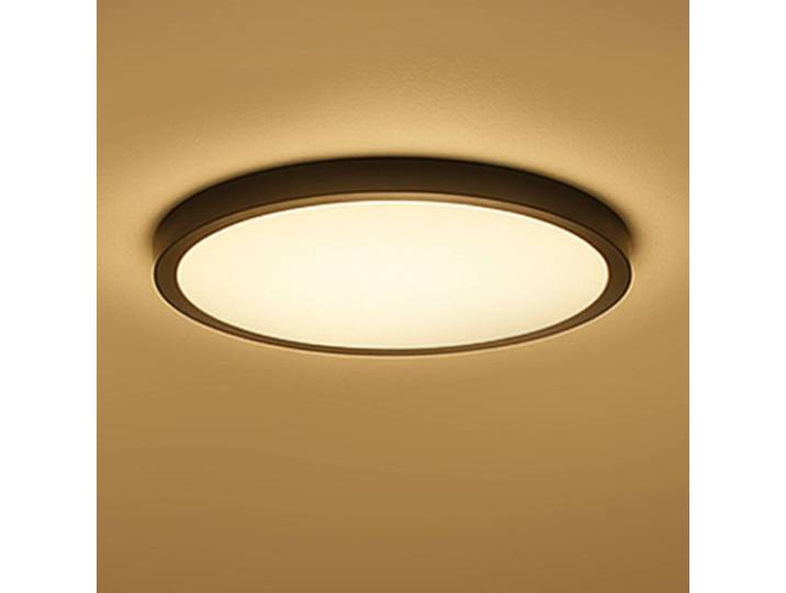 Calex Smart Home Deckenlampe HALO, dimmbar, schwarz, für Wohn- / Esszimmer, Kunststoff, Modern, Smart Home Deckenlampe