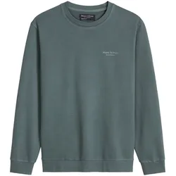 Marc O'Polo Herren Sweatshirt - Longsleeve, Rundhals, Regular Fit, Print, Baumwolle Grau (Skipping Stone) / 2XL
