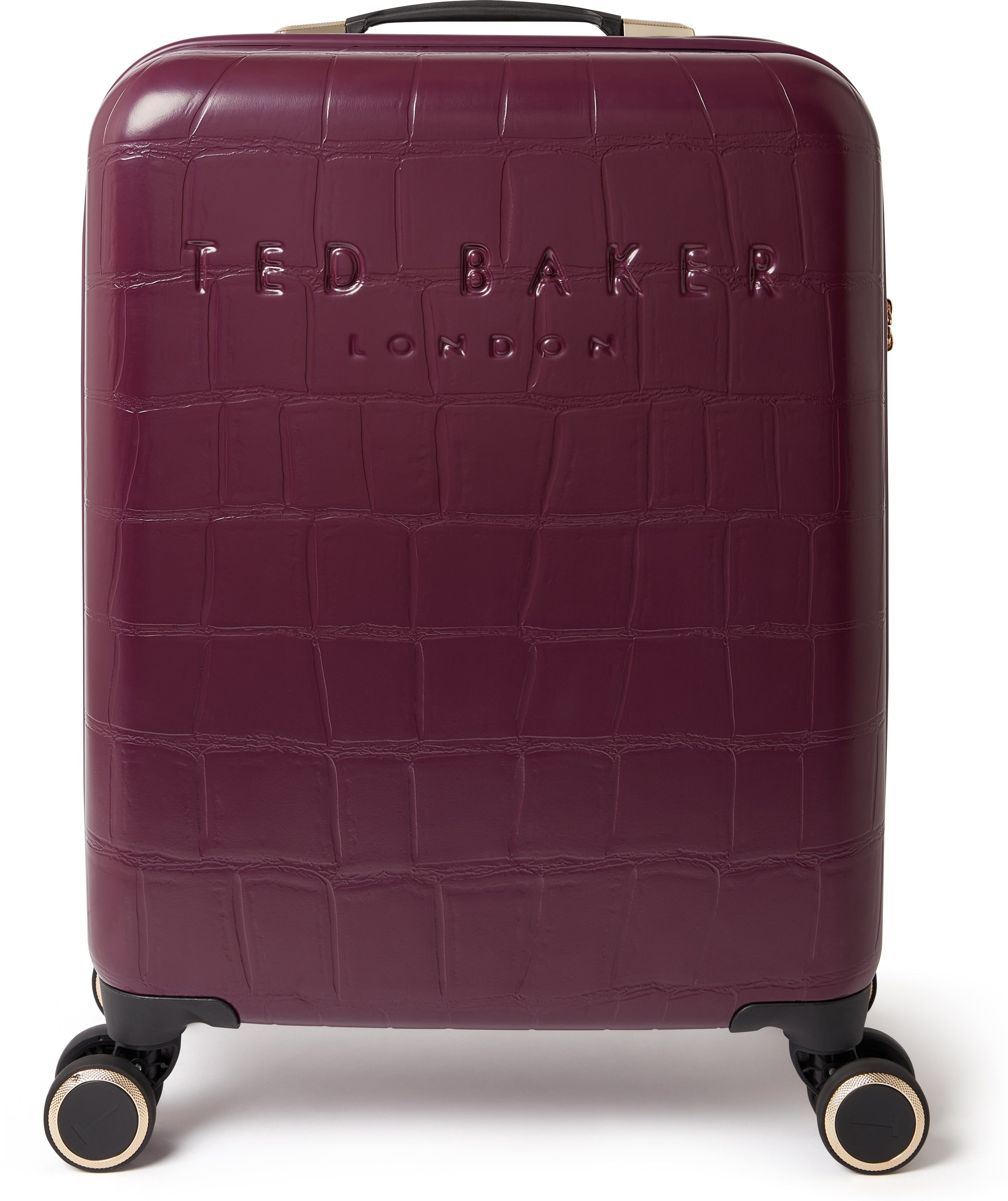 Ted Baker Icon Case 55cm 4-Wheel Cabin Suitcase - Plum