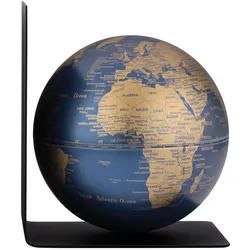 Buchstütze mit Globus „BookGlobe Single“ – Magnetisch, 13 cm, edles Design gold/...