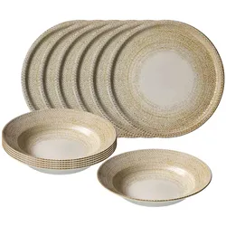 Ritzenhoff & Breker Rimini Pizza- und Pasta-Set 12-teilig Sand - DS
