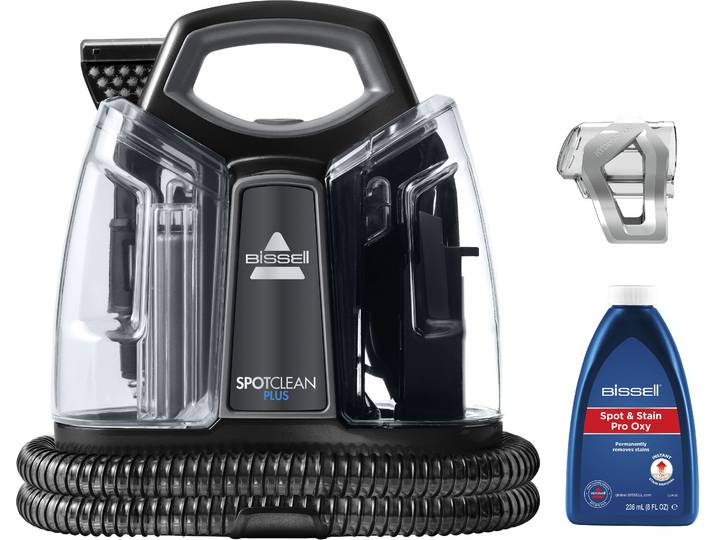 BISSELL Wasch-Sauger 3724N, SpotClean Plus, leicht & kompakt, Dual-Tank, 12kPa , schwarz, B:17cm H:30cm T:36,8cm, Mehrzwecksauger, reinigt Flecken auf Teppich, Polster,Treppe & Autositz, Wasch-Sauger