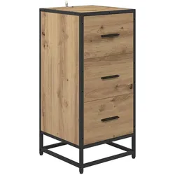vidaXL Sideboard Eiche handwerklich 35,5 x 35 x 76 cm Holzwerkstoff