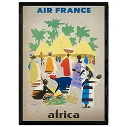POSTER Air France Afrika A4 Rahmenlos