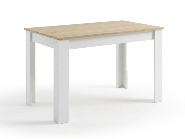 Table de cuisine rectangulaire Cloe Blanc/chene - Basika
