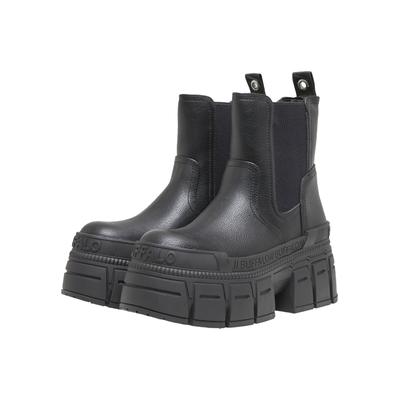 Stiefel BUFFALO "Buffalo GOSPHER CHELSEA", Damen, Gr. 41, schwarz, Kunstfaser, unifarben, Schuhe Stiefel