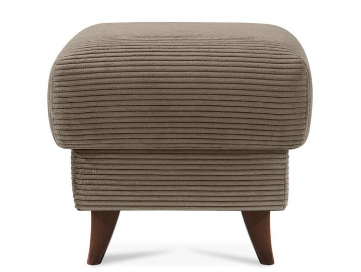 Repose-pieds GUSTAVO II Design Scandinave en Velours Beige