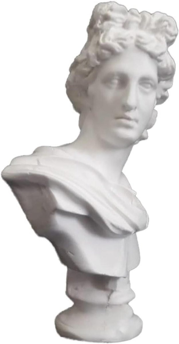 Klassiek Buste Beeld Romeinse Sculptuur voor Huisdecoratie Kleurrijk Hoogte: 7 cm