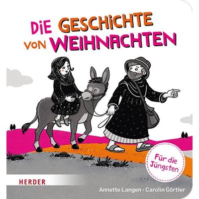 Die Geschichte von Weihnachten Kontrastbuch (Pappbilderbuch), Gebundene Ausgabe von Annette Langen, Herder, 978-3-451-71790-1