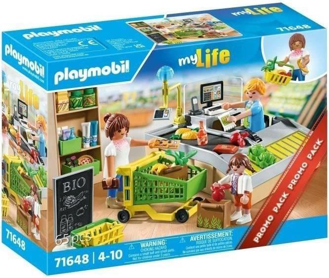 Playmobil My Life Supermarkt Kasse Boodschappenset met 65 onderdelen
