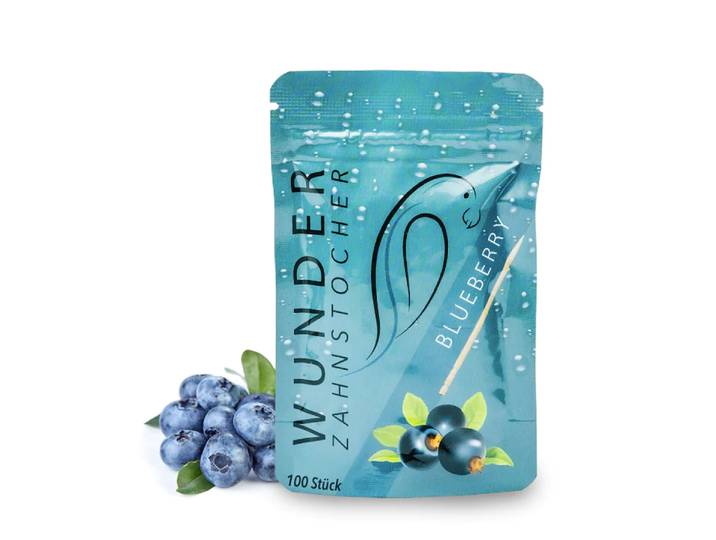 Zahnstocher mit Geschmack Refill Blaubeere
