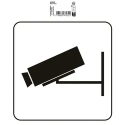 EXACOMPTA Hinweisschild »Videoüberwachung« 20 cm schwarz, 20x20 cm