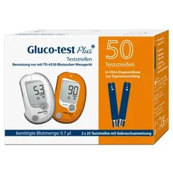 GLUCO TEST Plus Blutzuckerteststreifen 50 St
