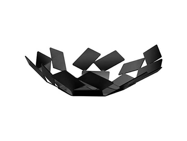 Alessi MT01 B Stanza Dello Scirocco Corbeille\, Noir\, 24.5x23.2x6.2 cm