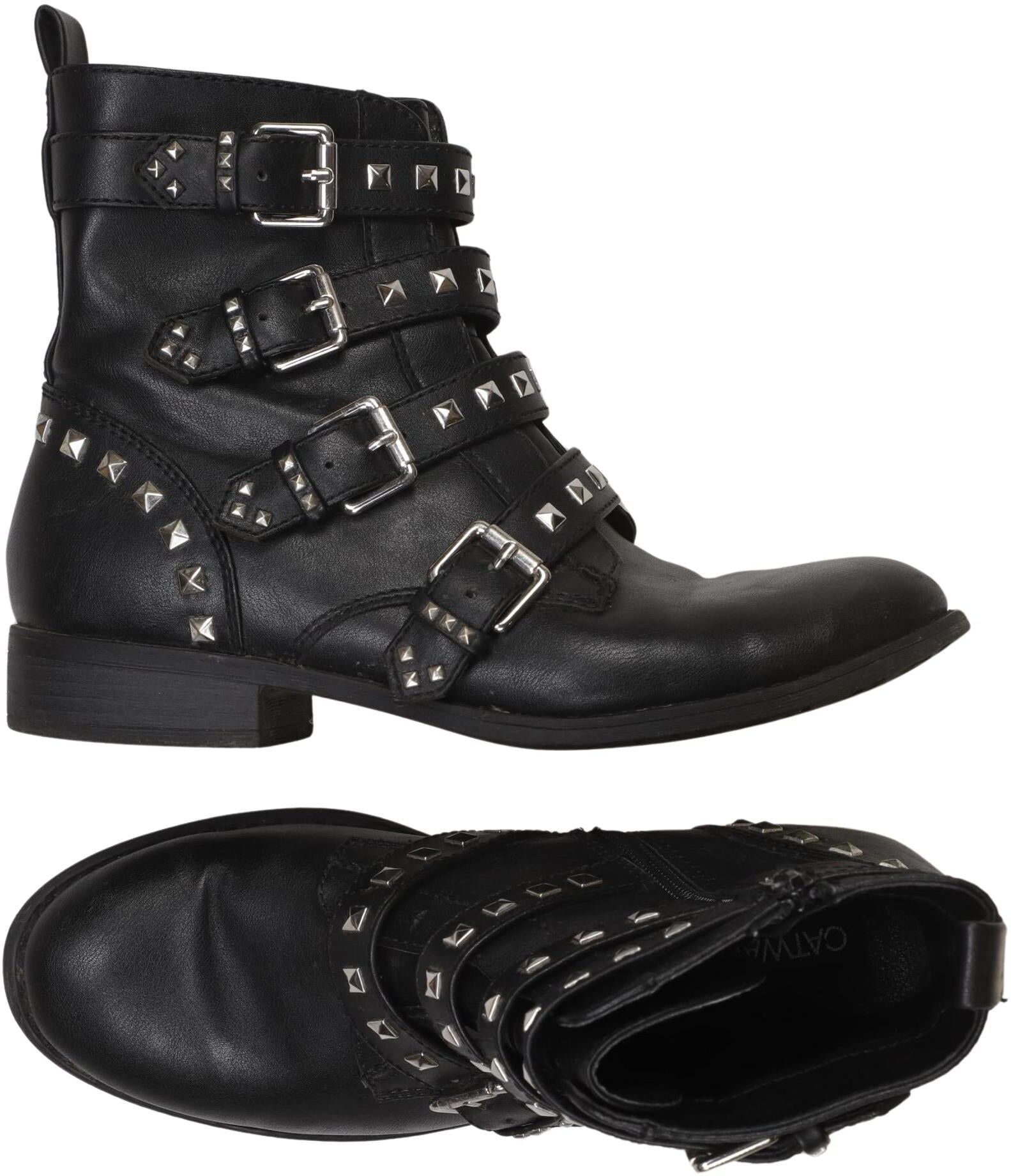 Catwalk Damen Stiefelette, Schwarz, Gr. EU 39, Kunstleder - Second Hand