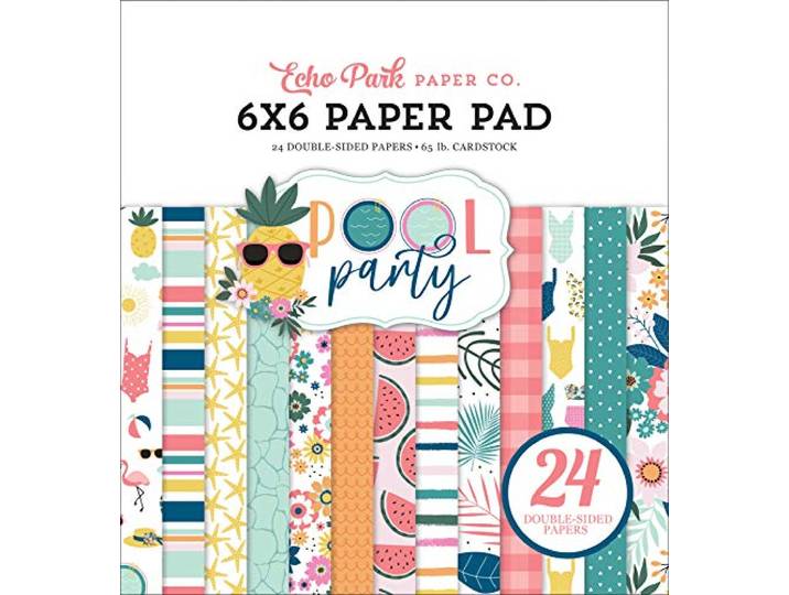 Echo Park Double-Sided Paper Pad 6 X6 24/Pkg-Pool Party -OP240023