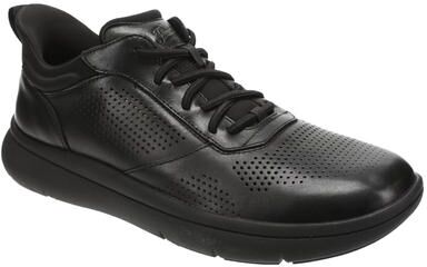 Florsheim Fleet Perf Toe Elasti Lace Sneaker - Mens 10.5 Black Oxford Medium