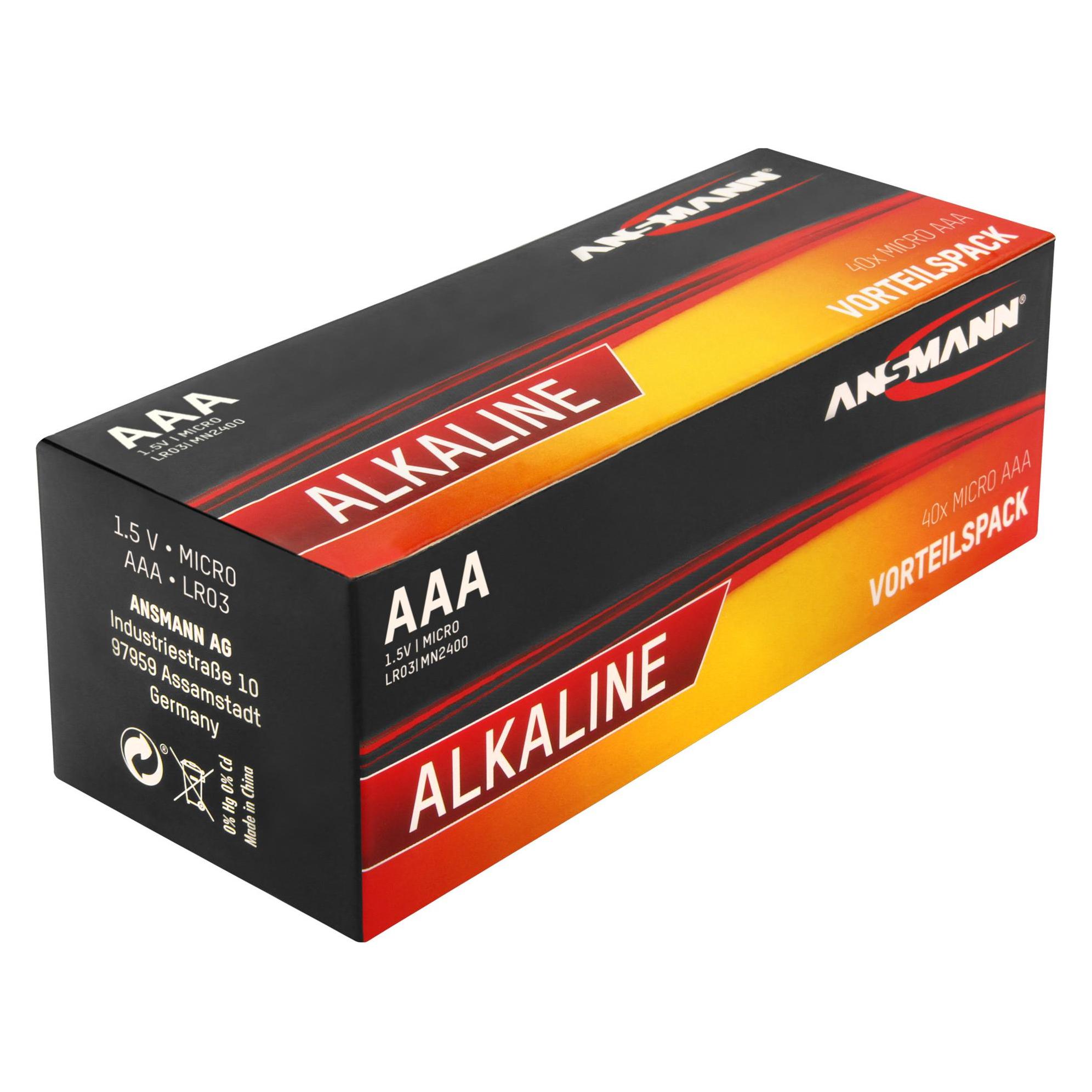 Ansmann Batterie AAA Red 40er - - Micro - Batterie - Micro (AAA) (40 Stk., AAA, 1200 mAh) (1521-0015)
