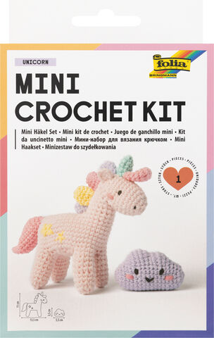 folia Mini-Häkel-Set "Einhorn mit Wolke"