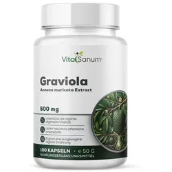 VitaSanum® Graviola Extrakt 10:1 (Annona muricata) 500 mg – 1 Kapsel Tagesportion
