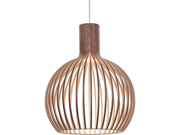Secto Design Pendellampe Octo Small Walnuss furniert Birke 1060 lm B 45 cm - LED - Lichtfarbe: Warmweiss - LED Energiesparlampen
