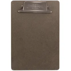 Securit® Speisekartenhalter A5 Vintage mit Edelstahlklemme - Grau