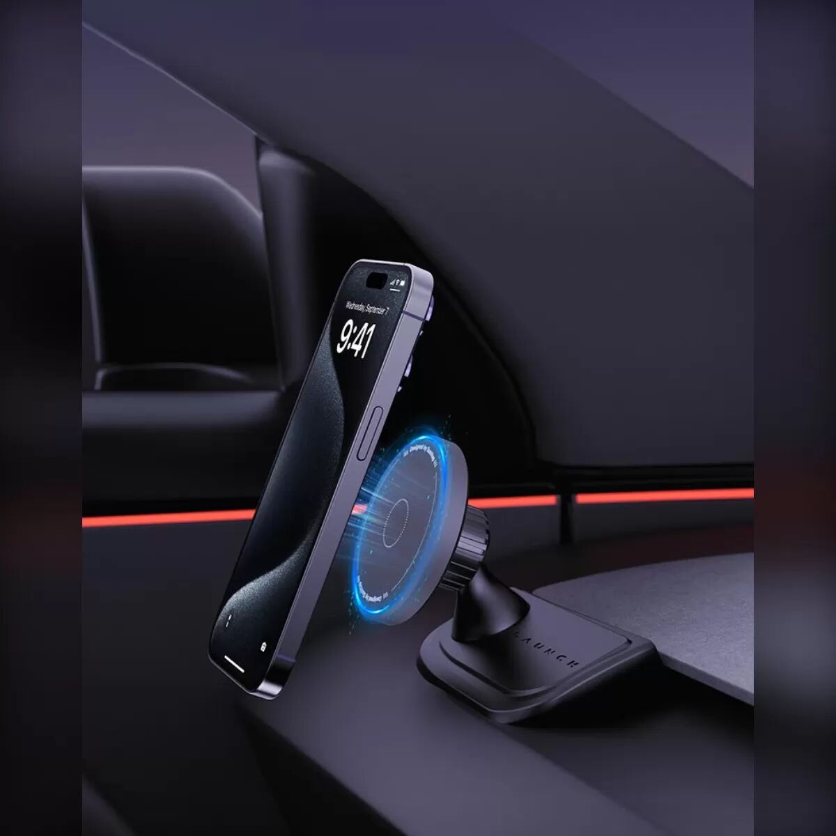INF A-Säulen Hohl-Magnetische Auto-Halterung kompatibel mit Tesla Model 3/Y - Unsichtbare No-Trace Schwebende Halterung,