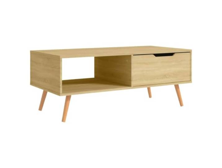 Favemtsl Couchtisch Sonoma-Eiche 100x49,5x43 cm Holzwerkstoff Tisch Eleganter Beistelltisch für Wohnzimmer und Lounge, bietet praktischen Stauraum für Zeitschriften und Fernbedienungen.
