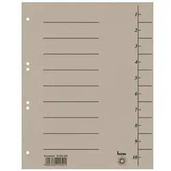 Bene Trennblatt 97300GR A4 Karton grau 100 St./Pack.