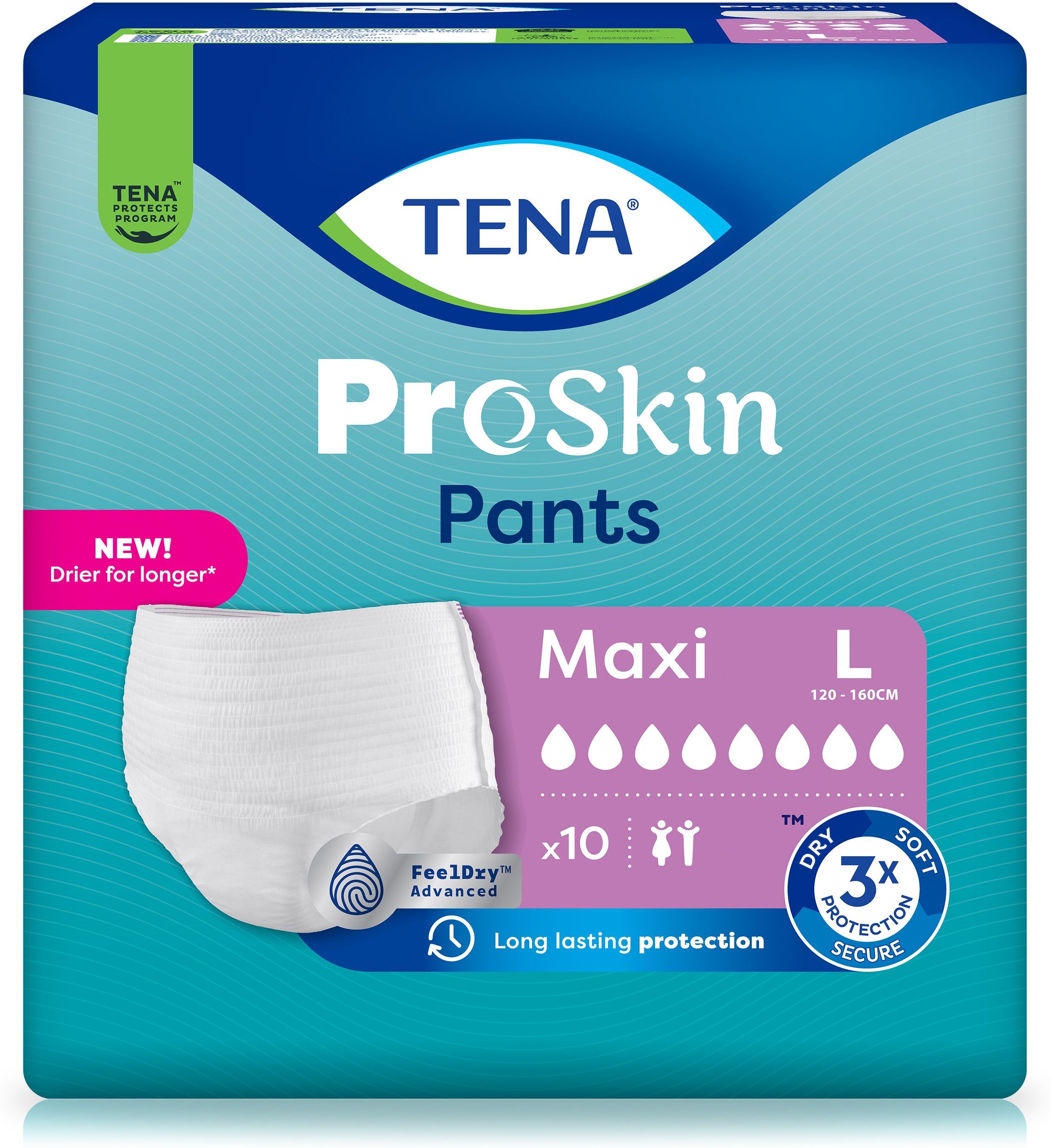 Tena Pants Maxi L bei Inkontinenz 10 St Einweghosen
