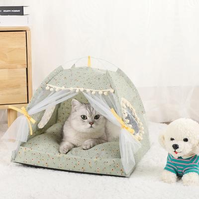 Uplifted Finds Cozy Cabin Pet Tent fruit Green l